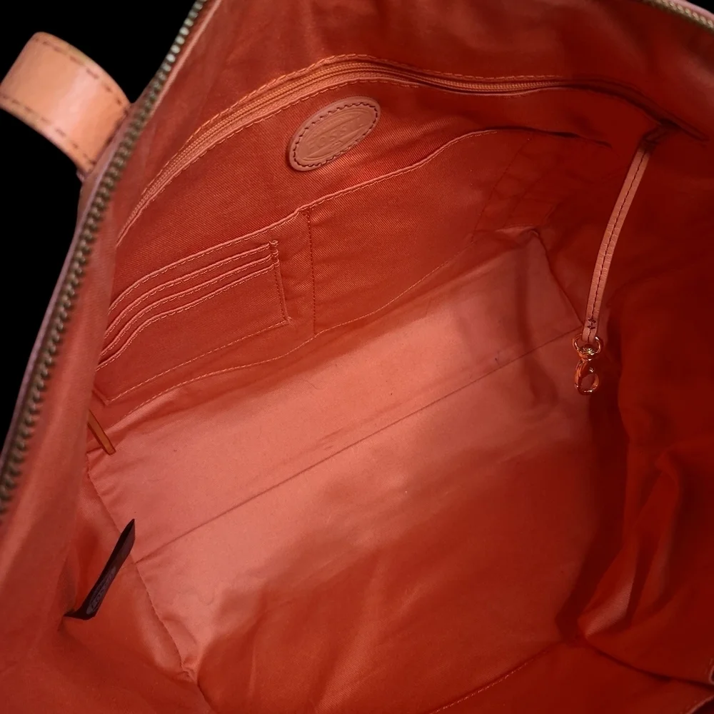 Fossil Sydney Salmon/Coral Leather Tote Bag